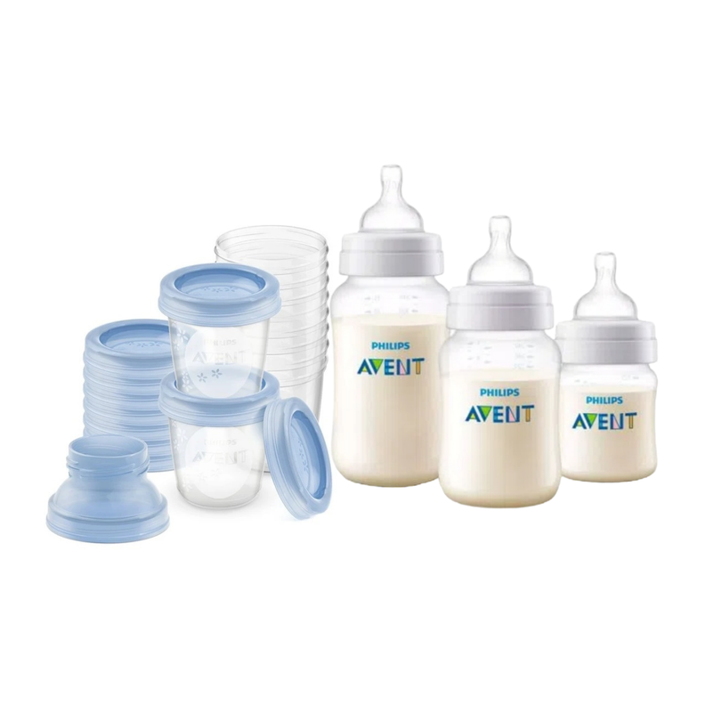 Set 3 mamaderas Clasicas + 10 Vasos de almacenamiento 0m+ 180ml-0