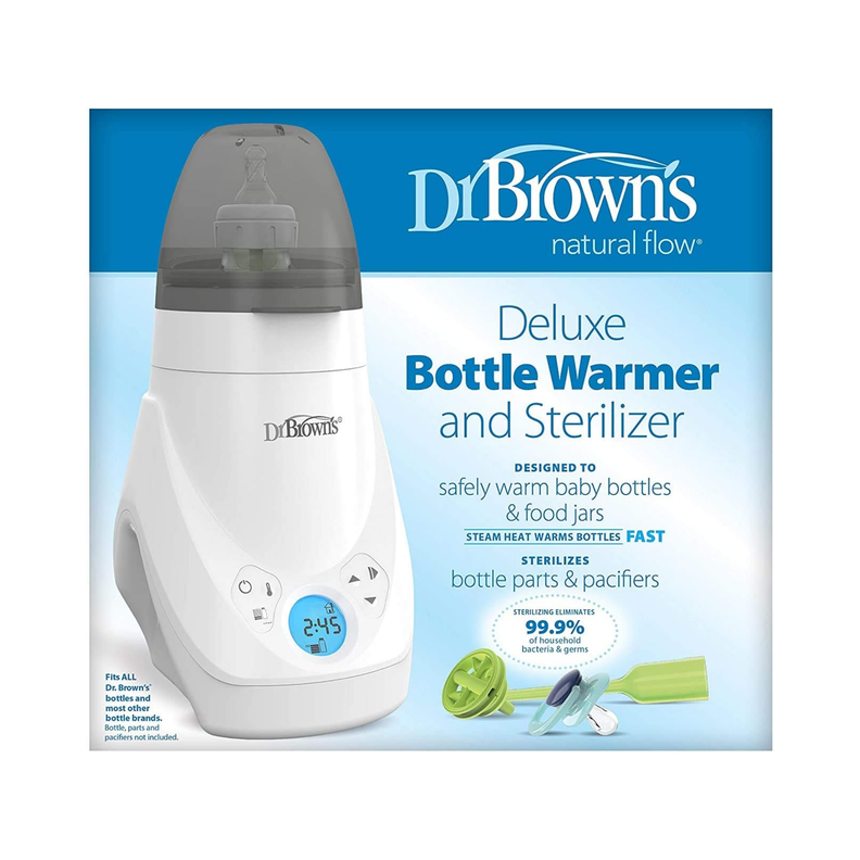 Pack Calentador Mamaderas & Esterilizador mas Mamadera Anticólico Boca Ancha 270ml-6