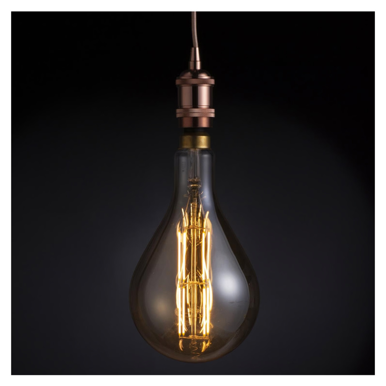 Ampolleta Gota LED filamentos E27 8W luz cálida -3