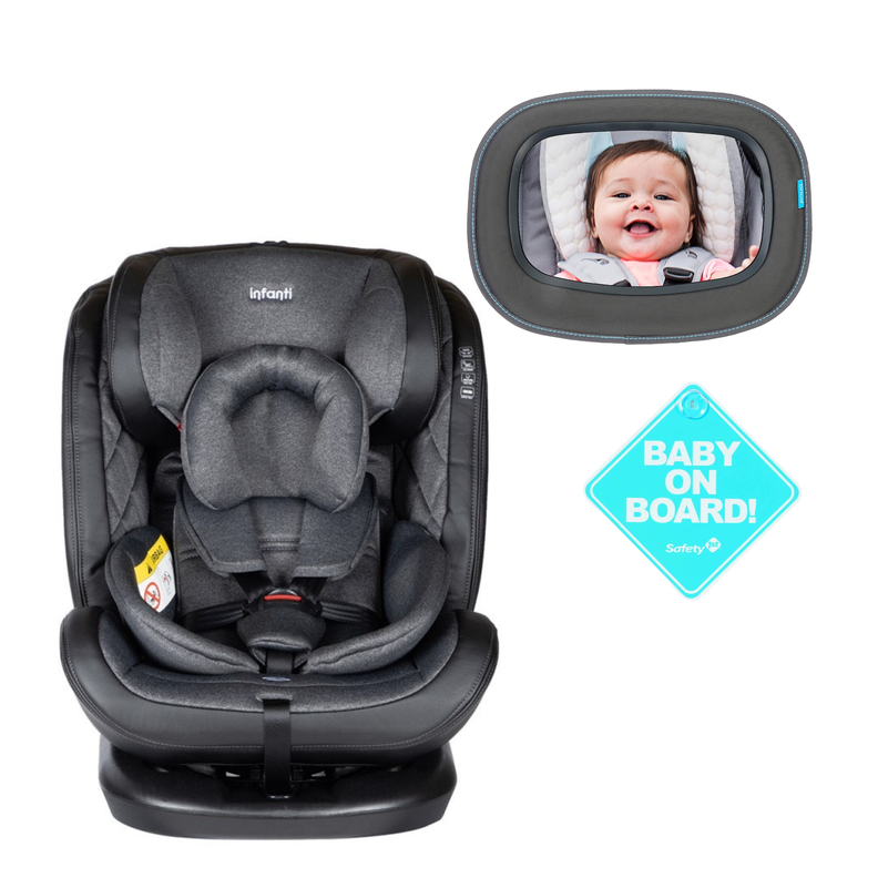 Silla auto I-Giro 360 -Letrero Bebé a bordo-Espejo-3