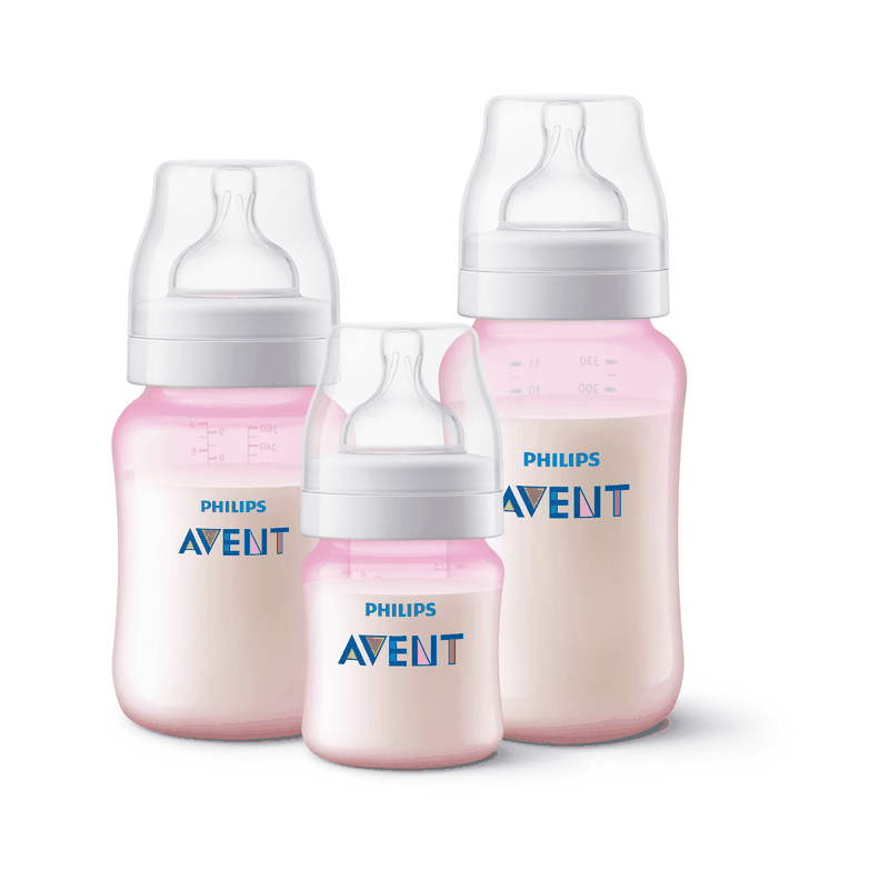 Pack 6 mamaderas Anticolic 125ml,260ml,330ml Avent Bicolor-6