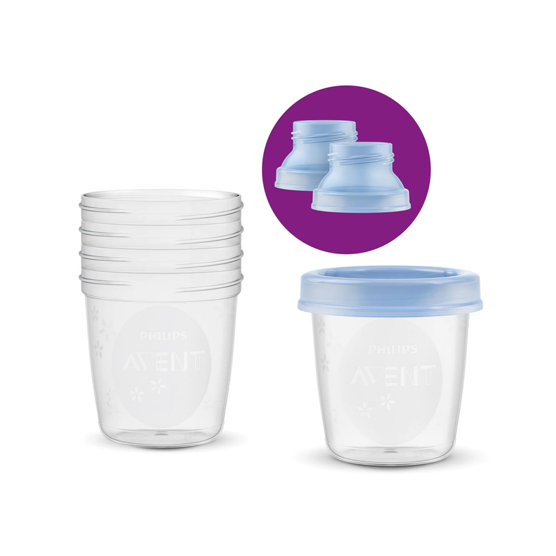 Set de 3 mamaderas Pink-Blue + 10 Vasos de almacenamiento 0m+ 180ml-4
