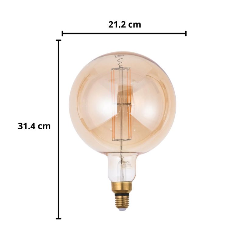 Set De 2 Ampolleta Led Filamentos E27 8w Luz Cálida-3
