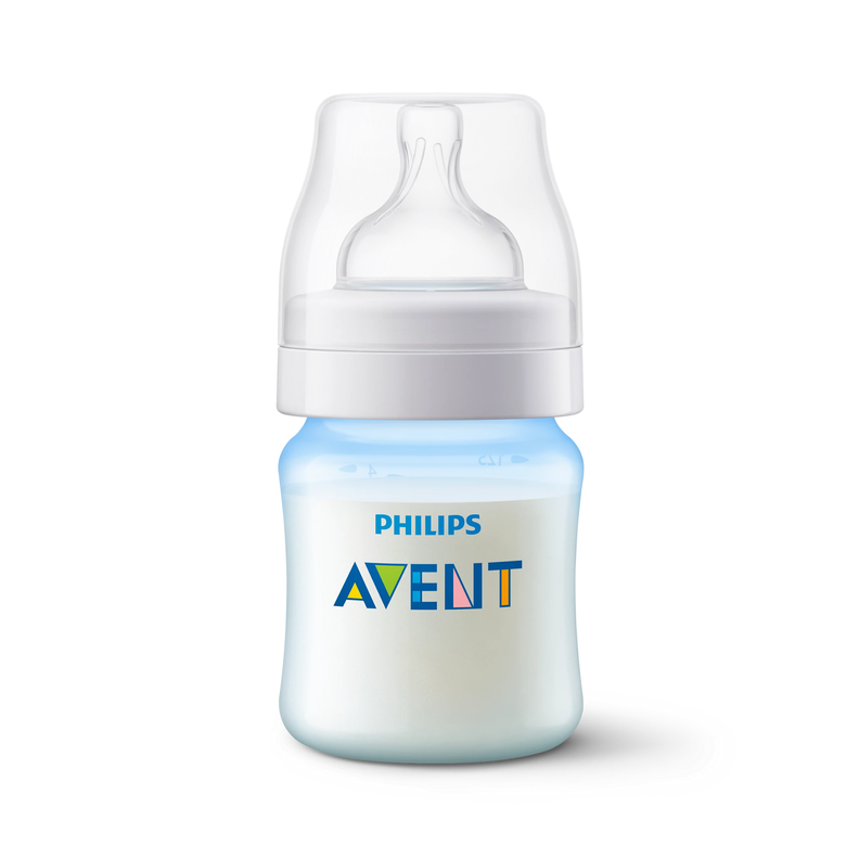 3 Mamaderas Anticolic Blue + Set de 2 chupetes 6-18 meses -1