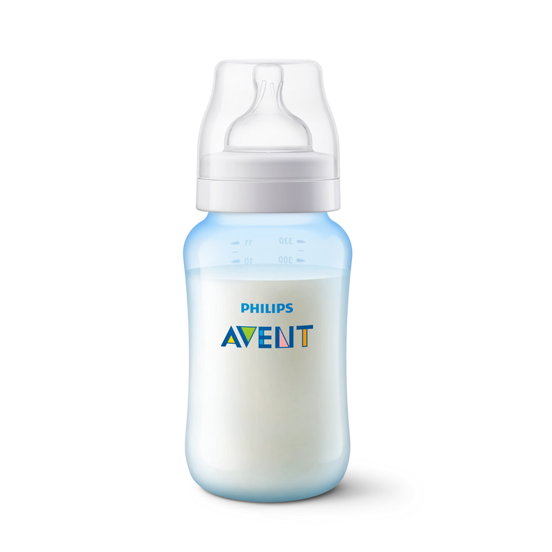 3 Mamaderas Anticolic Blue + Set de 2 chupetes 6-18 meses -3