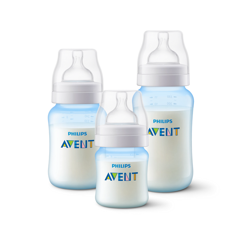 3 Mamaderas Anticolic Blue + Set de 2 chupetes 6-18 meses -4