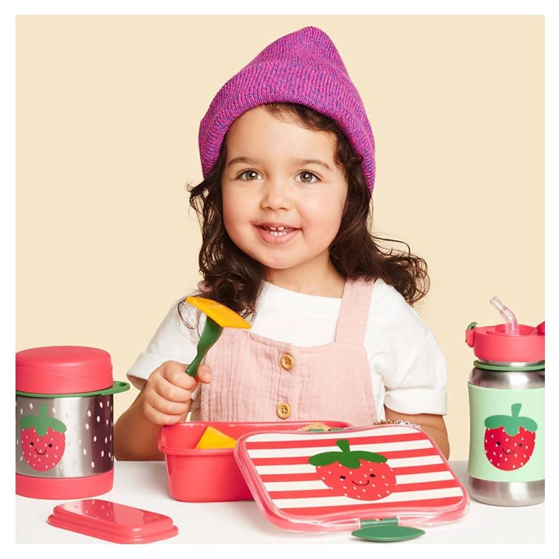 Pack Contenedor de Alimento Zoo Fresas más Set 3 cucharas-3