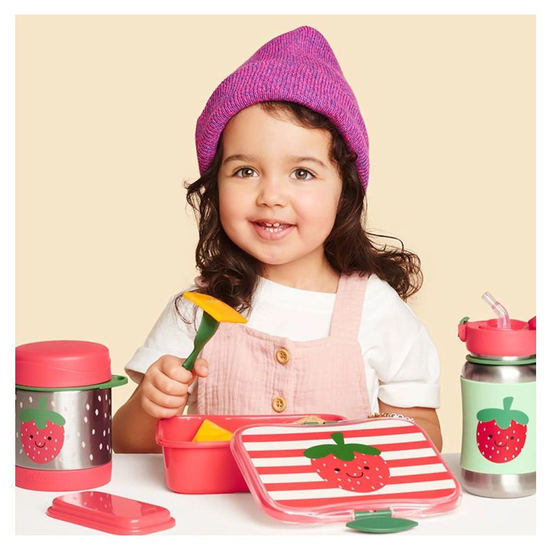 Pack Contenedor de Alimento Zoo Fresas más Set 3 Tenedores-4