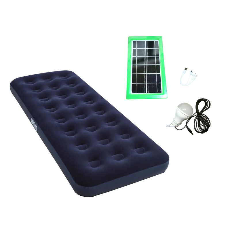 Colchón inflable Alpes Outdoor 1 Plaza mas luz panel solar-0