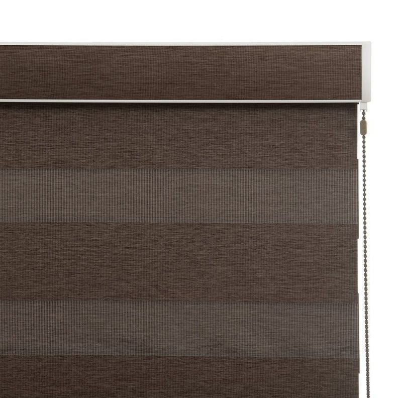 Cortina Roller Dúo Blackout 140x235 cm Café Oscuro-0