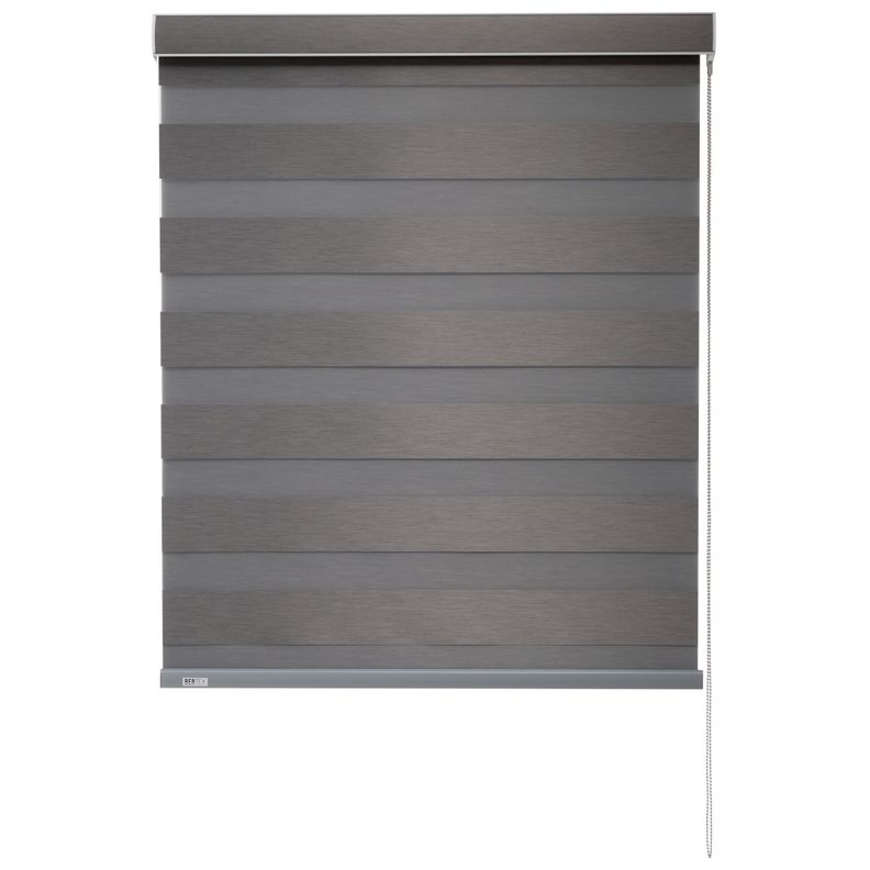 Cortina Roller Dúo Blackout 175x235 cm Gris Oscuro-1