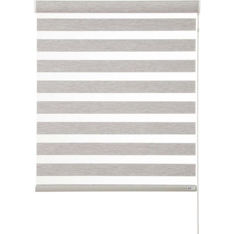 Cortina Roller Dúo Traslúcido 130x170cm Gris Claro-1