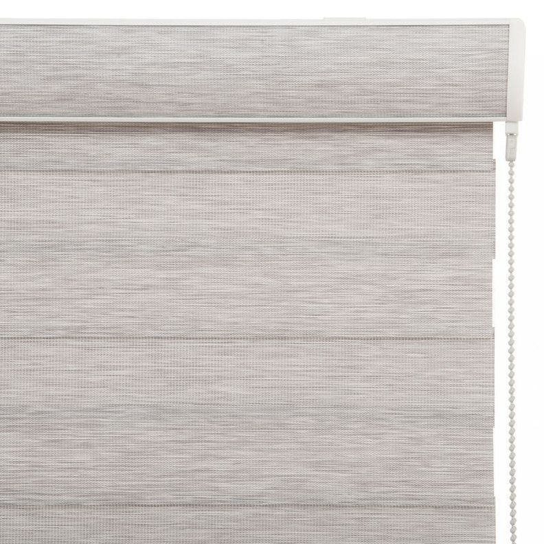 Cortina Roller Dúo Traslúcido 130x170cm Gris Claro-0