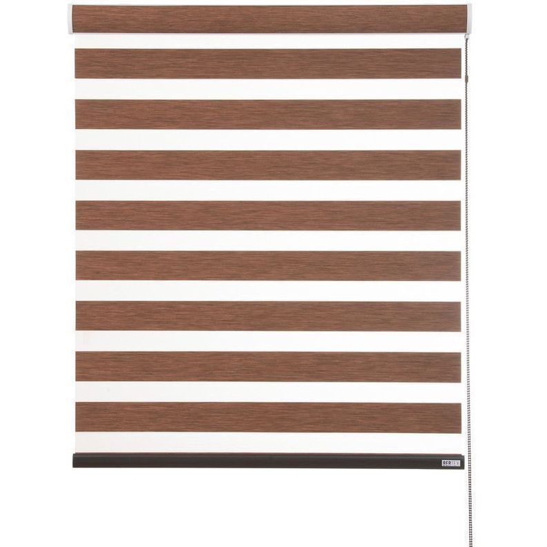 Cortina Roller Dúo Traslúcido 115x235cm Café Claro-1