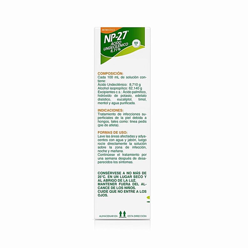 NP-27 Antihongo Mata Hongos Pie Atleta Mal Olor 60ml Spray-4