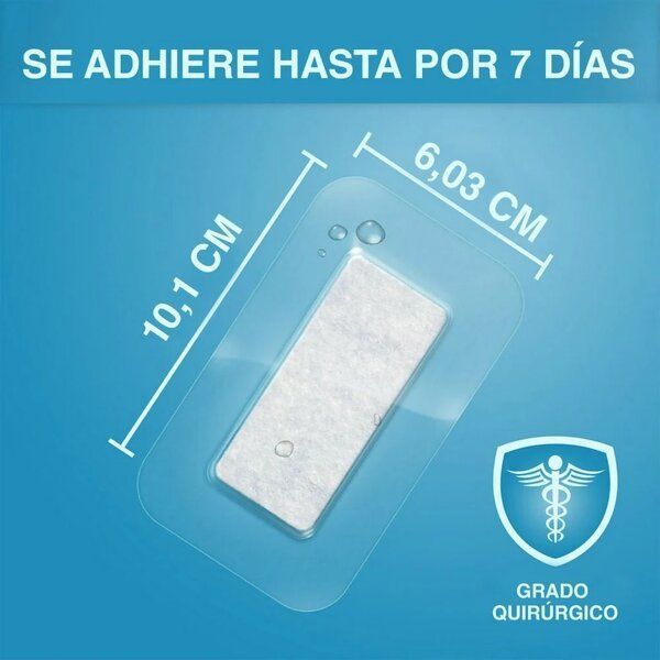 Nexcare Tegaderm + Pad Apositos Adhesivos transparente Impermeable 7 Dias 6cm x 10cm 3-1