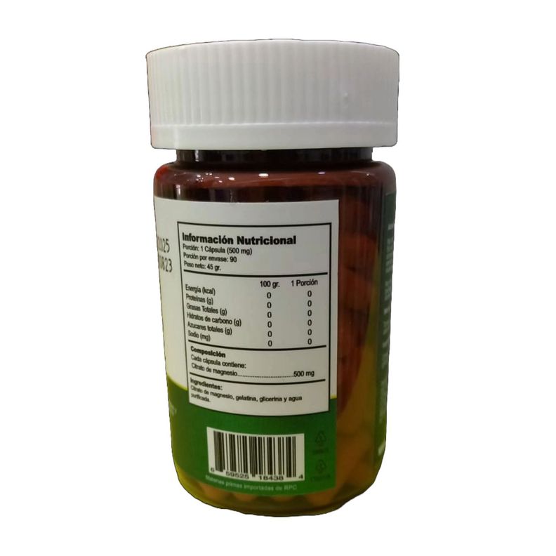 Citrato de Magnesio 500 mg 90 Cápsulas Green Medical-1