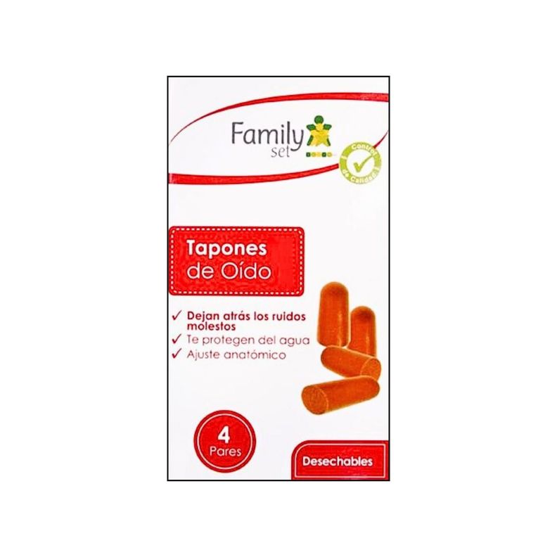Tapones desechables Para Oídos 4 Pares 8 Unidades  Family Set Original-0