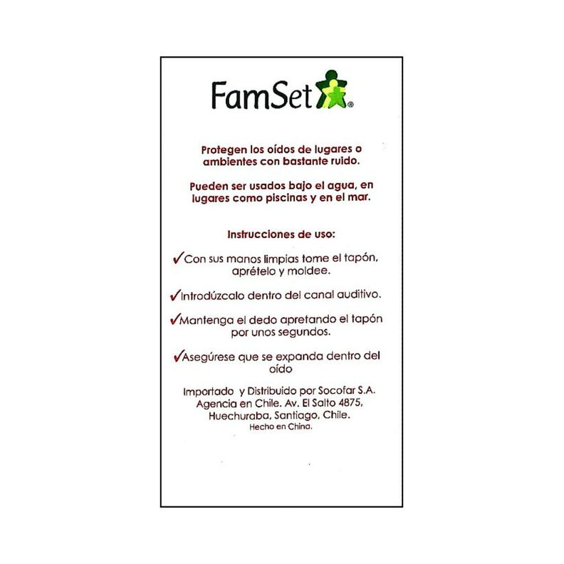 Tapones desechables Para Oídos 4 Pares 8 Unidades  Family Set Original-1