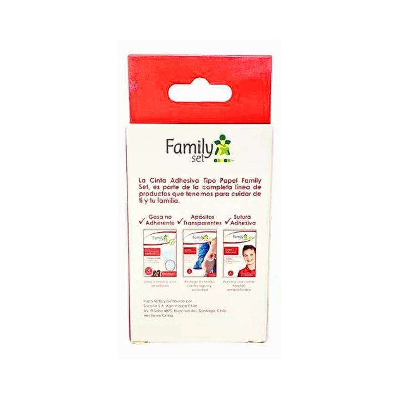 Cinta Adhesiva Papel Color Piel Con Dispensador 2,5cm X 9,1m Family Set Original-1
