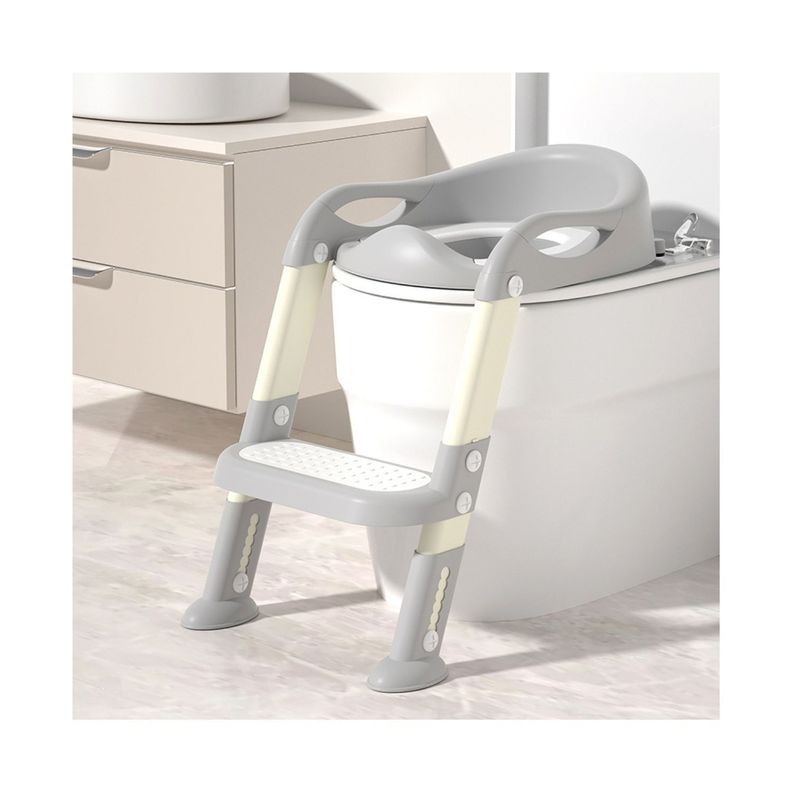 Asiento Escalera Adaptador De Baño para Niño Gris-2