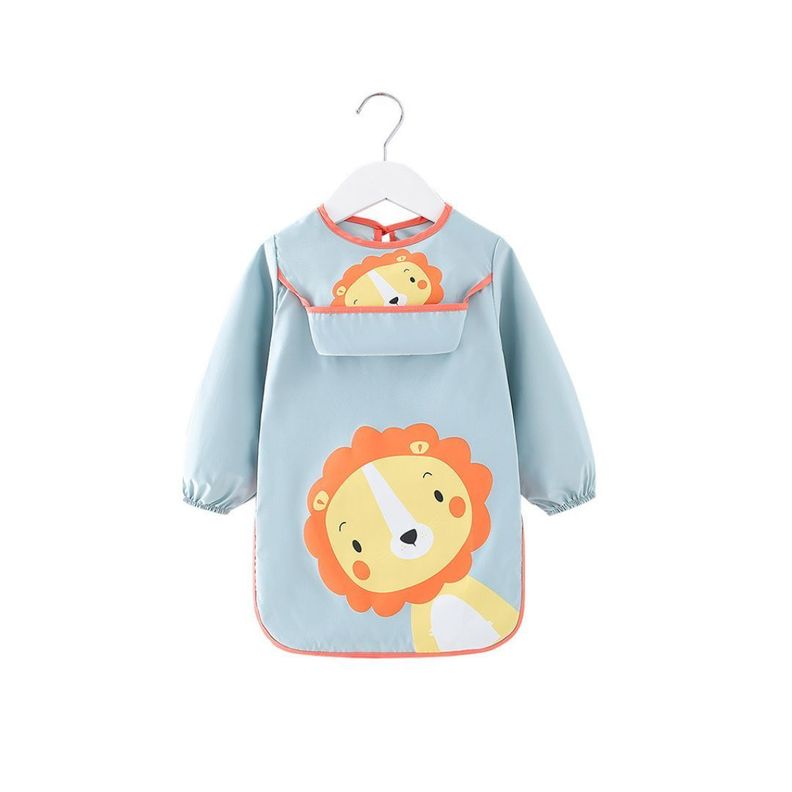 Delantal Impermeable Largo para Niños Celeste-0