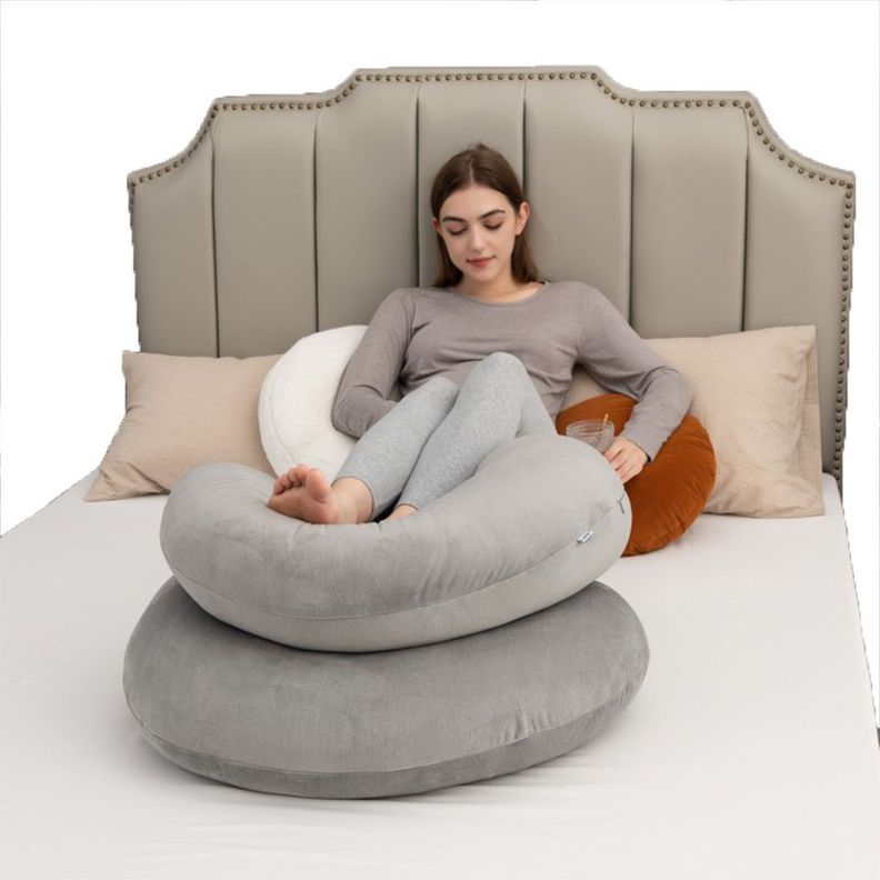 Cojín Almohada Maternal Con Funda Extra Suave Gris-5