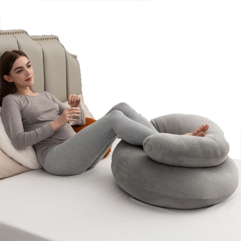 Cojín Almohada Maternal Con Funda Extra Suave Gris-2