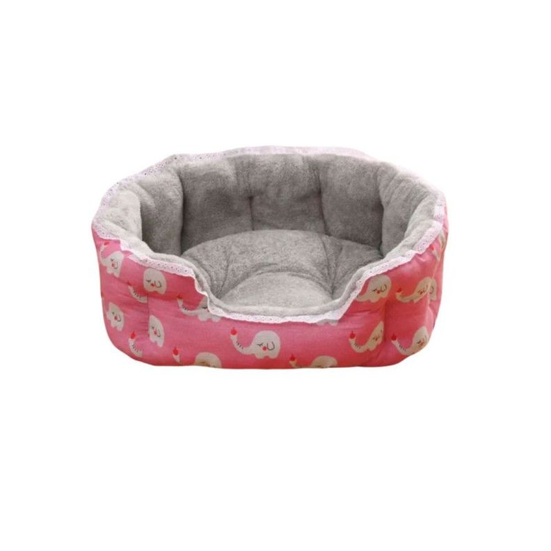 Cama Antiestrés Ultrasuave Mascotas para Perros y Gatos 65cm Rosa-1