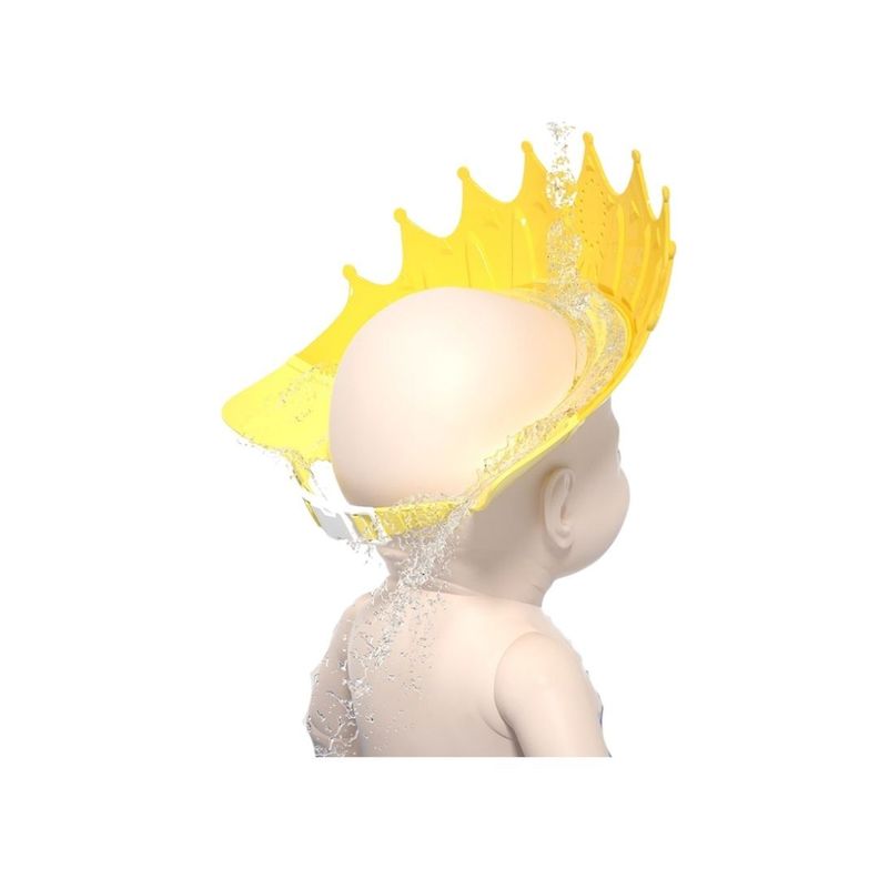 Gorro de Baño Visera de Ducha Corona para Bebé Amarillo-2