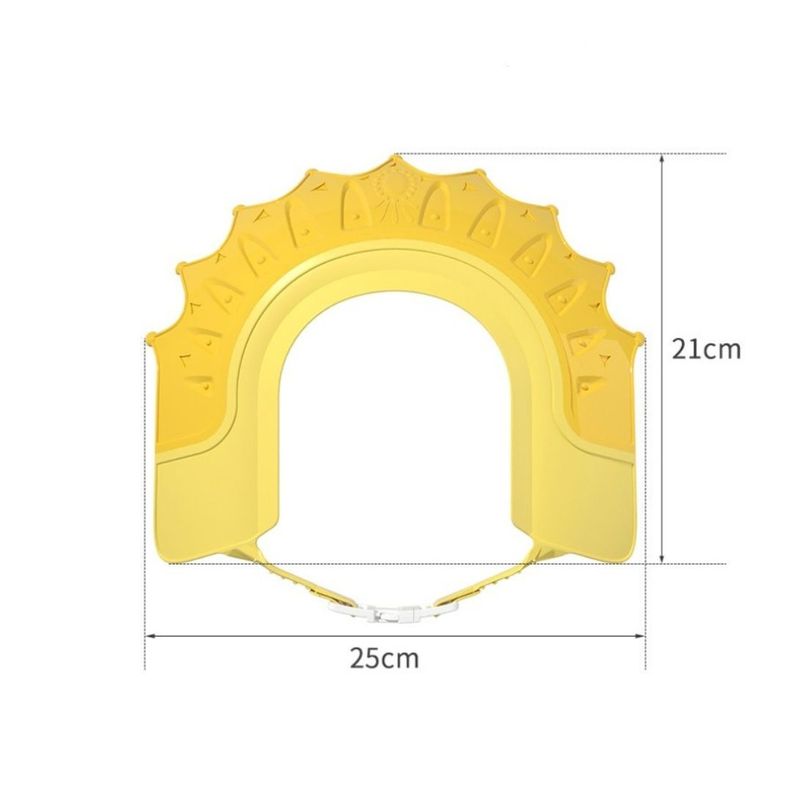 Gorro de Baño Visera de Ducha Corona para Bebé Amarillo-5