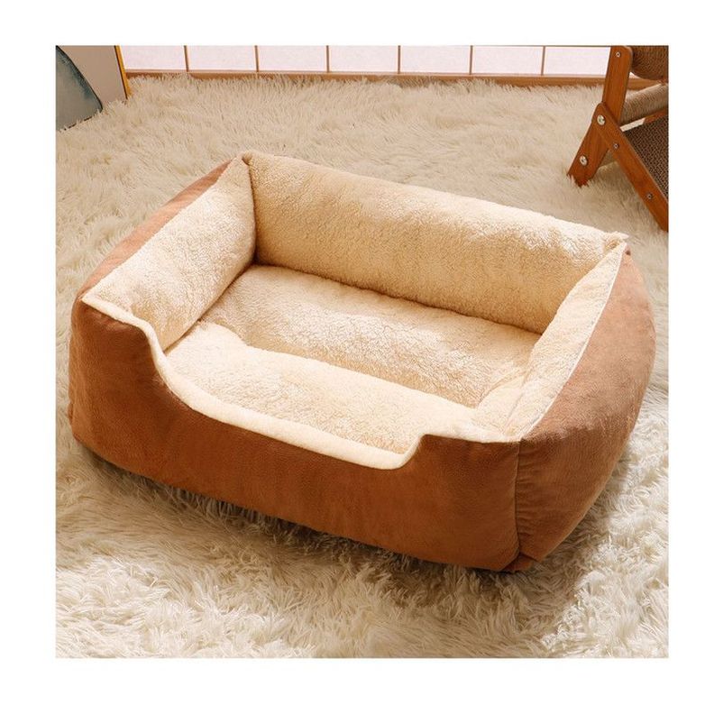 Cama Suave XXL para Perros y Gatos Máxima comodidad Café-2