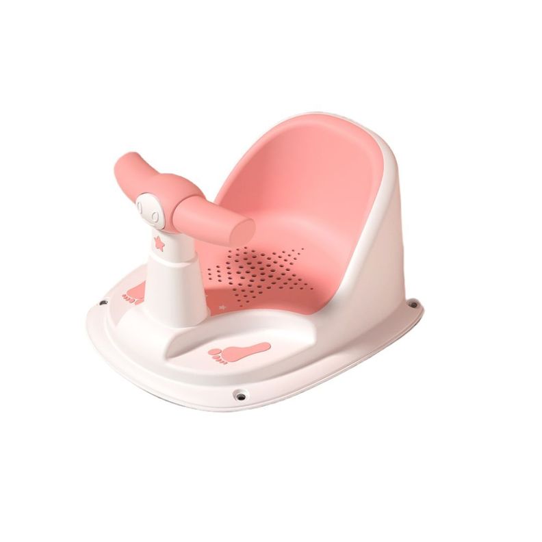 Silla de Ducha o Asiento de Baño para Bebé Rosado-0