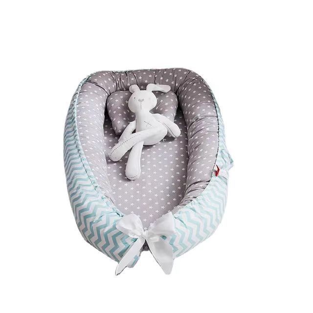 Cama Cojín Nido Colecho Con Almohada De Algodón Reforzada-1