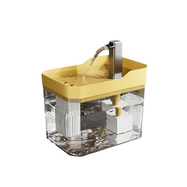 Bebedero Fuente para Mascotas Agua filtrada Amarillo-0