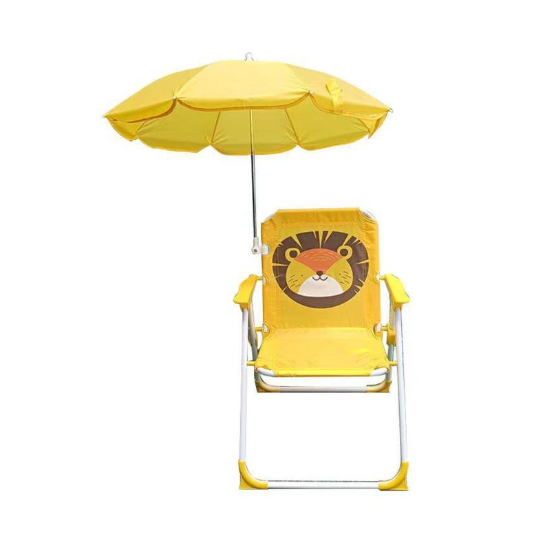 SILLA PLEGABLE PARA NIÑOS CON SOMBRILLA PARA CAMPING LEÓN-0