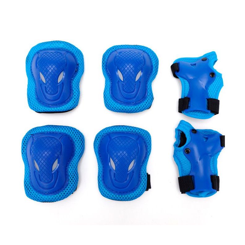 Kit Protección Niños Bicicleta Patinaje  Antigolpes Celeste-0