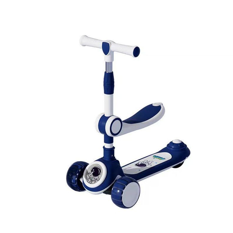 Scooter 2 En 1, Rueda Con Luz Y Sonido, Spaceman Azul-0