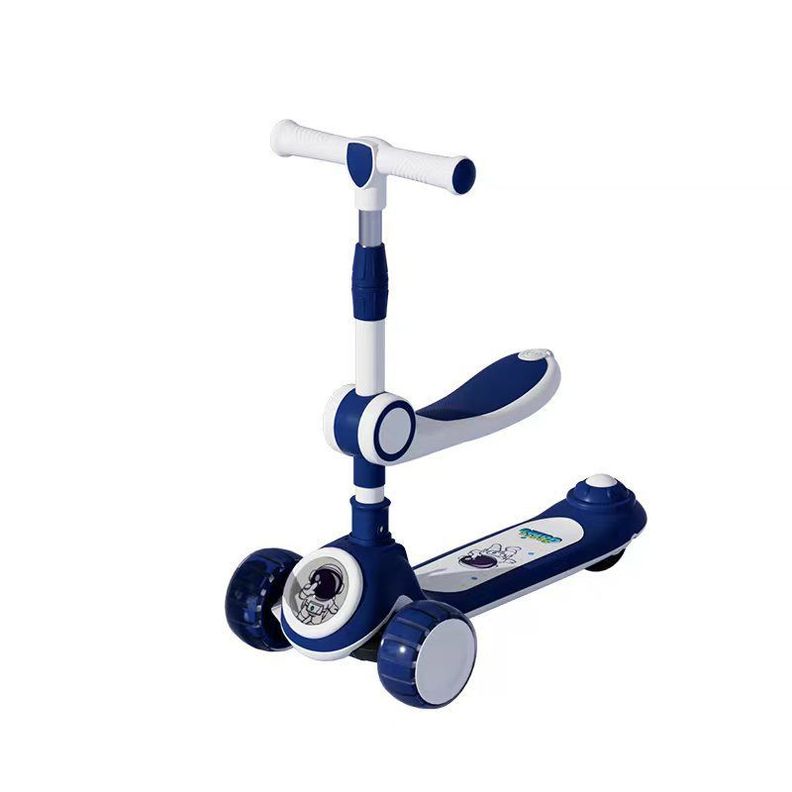 Scooter 2 En 1, Rueda Con Luz Y Sonido, Spaceman Azul-1