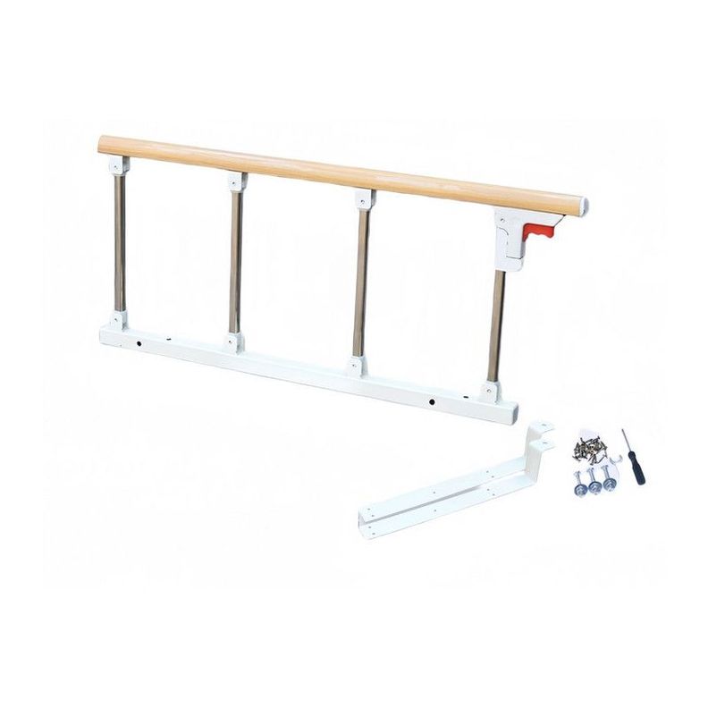 Baranda Lateral Para Cama Cuidado Adulto Mayor o Ninos 94cm Madera Blanco Invierno