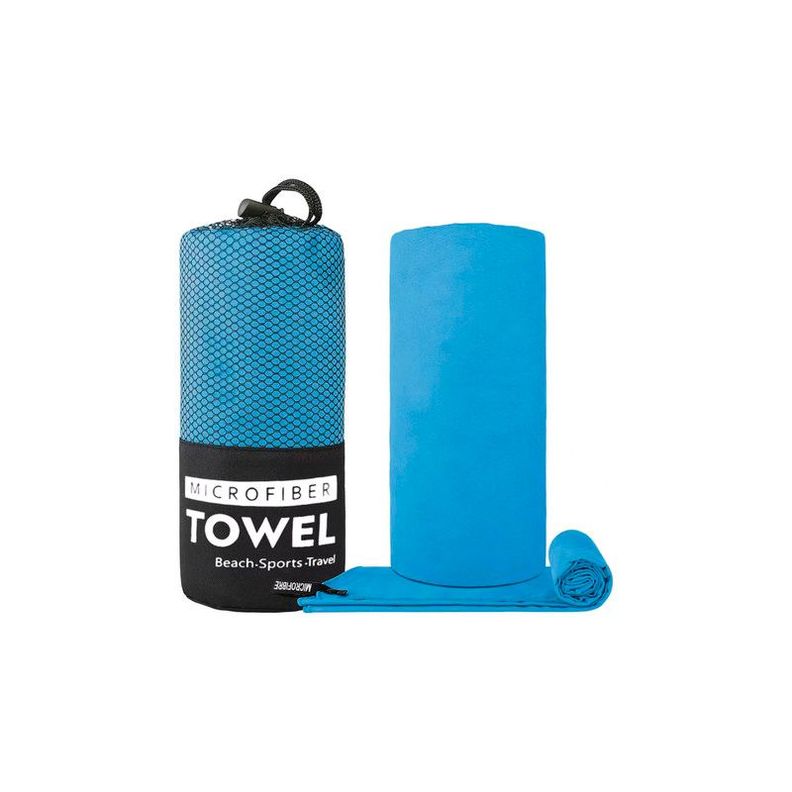 Toalla Microfibra de Deporte, Baño, Viaje, 3 Pcs Celeste-2