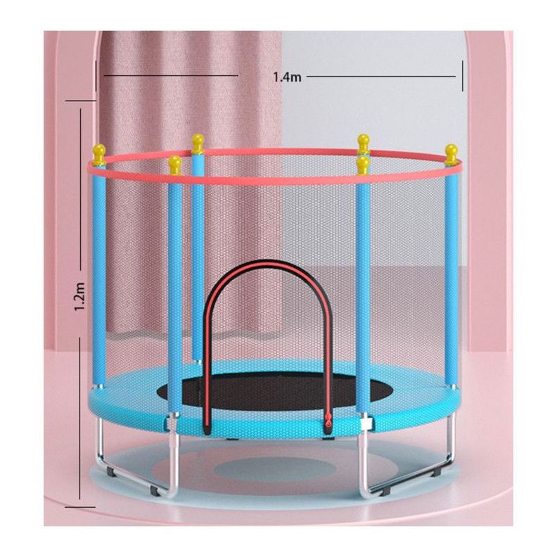 Mini Trampolín Cama Elástica 1.4M Para Niño Celeste-1