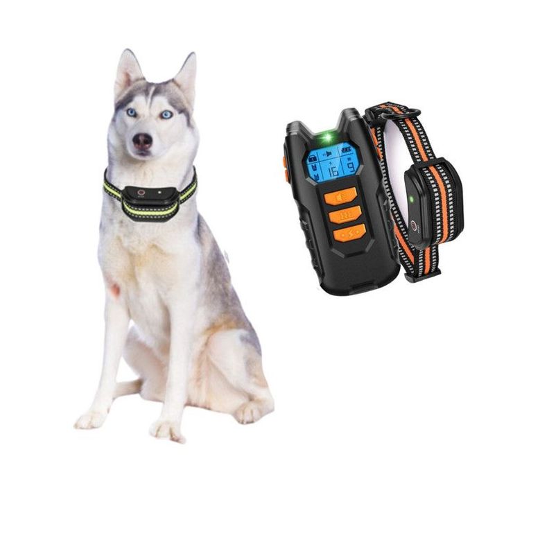 Collar de Entrenamiento para Perros 300mt 8 Niveles Azul-1