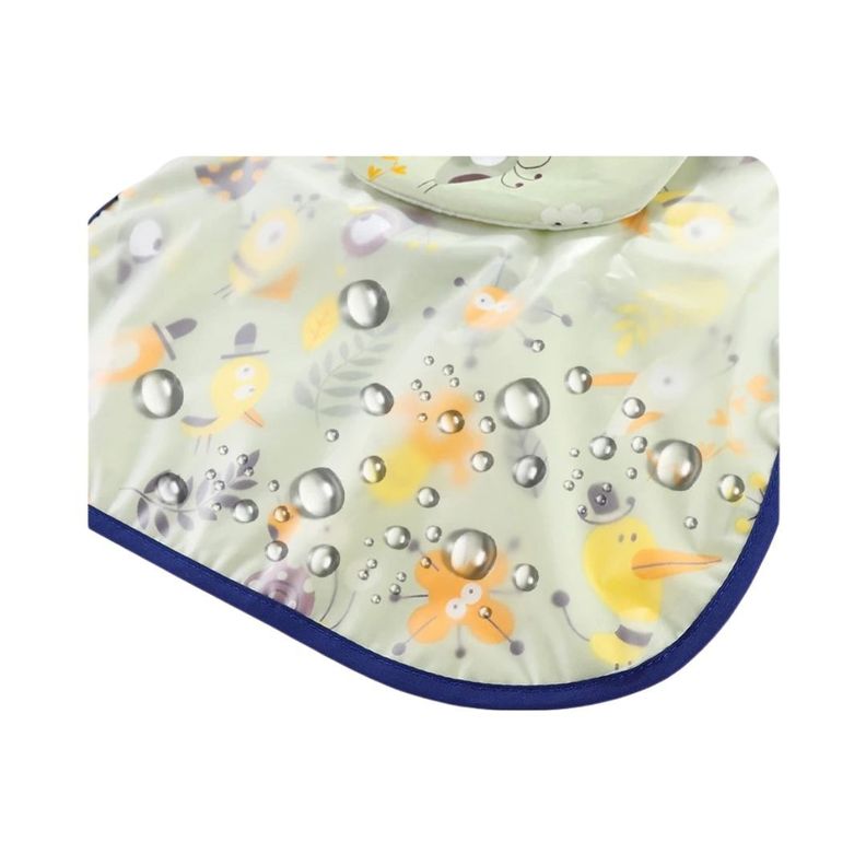 Delantal Babero Manga Larga Impermeable para Niños Verde-2