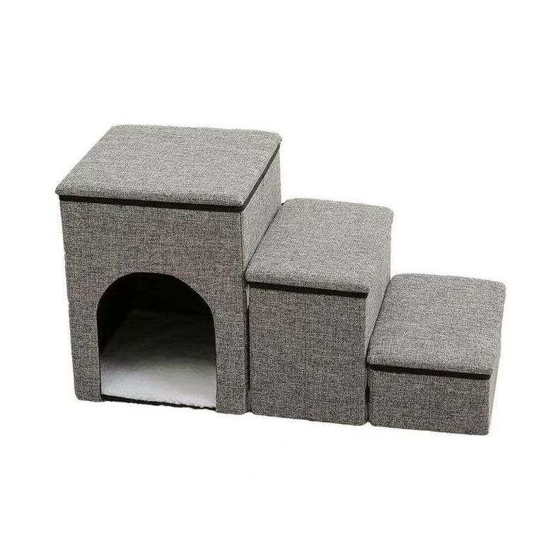 Escalera Plegable para Mascotas con Almacenamiento -0