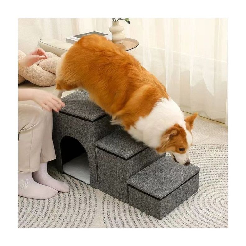 Escalera Plegable para Mascotas con Almacenamiento -2