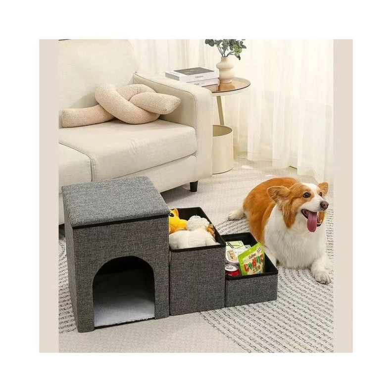 Escalera Plegable para Mascotas con Almacenamiento -3