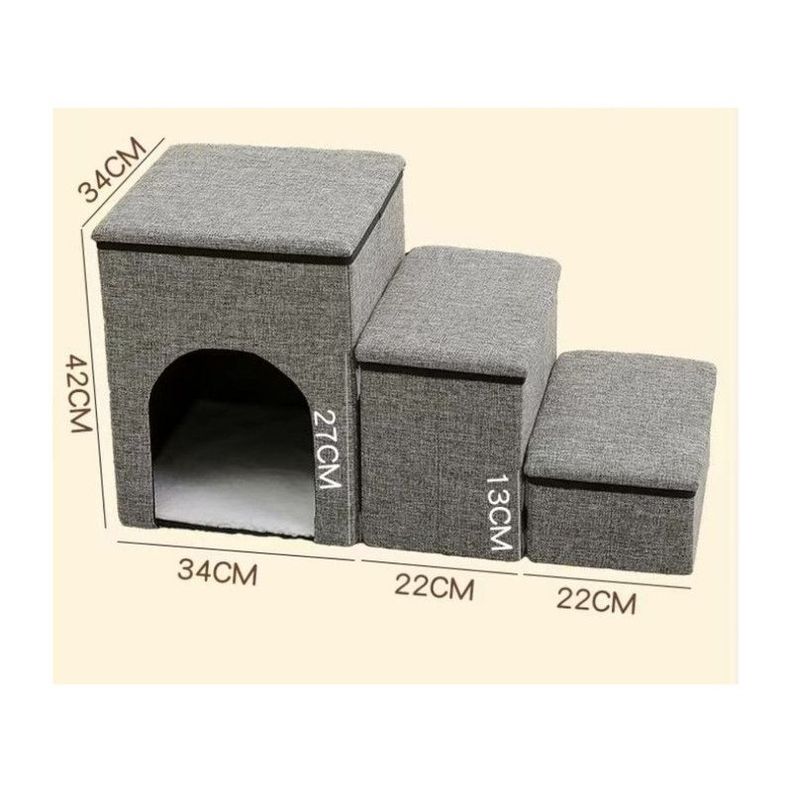 Escalera Plegable para Mascotas con Almacenamiento -6