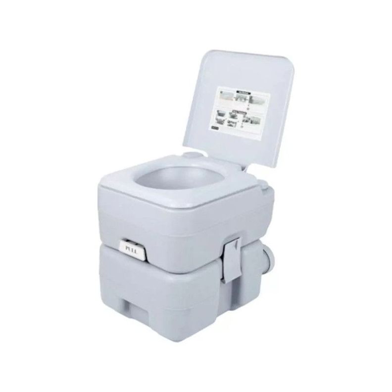 WC Químico Portátil 20L Camping Baño Antifugas Descarga 360