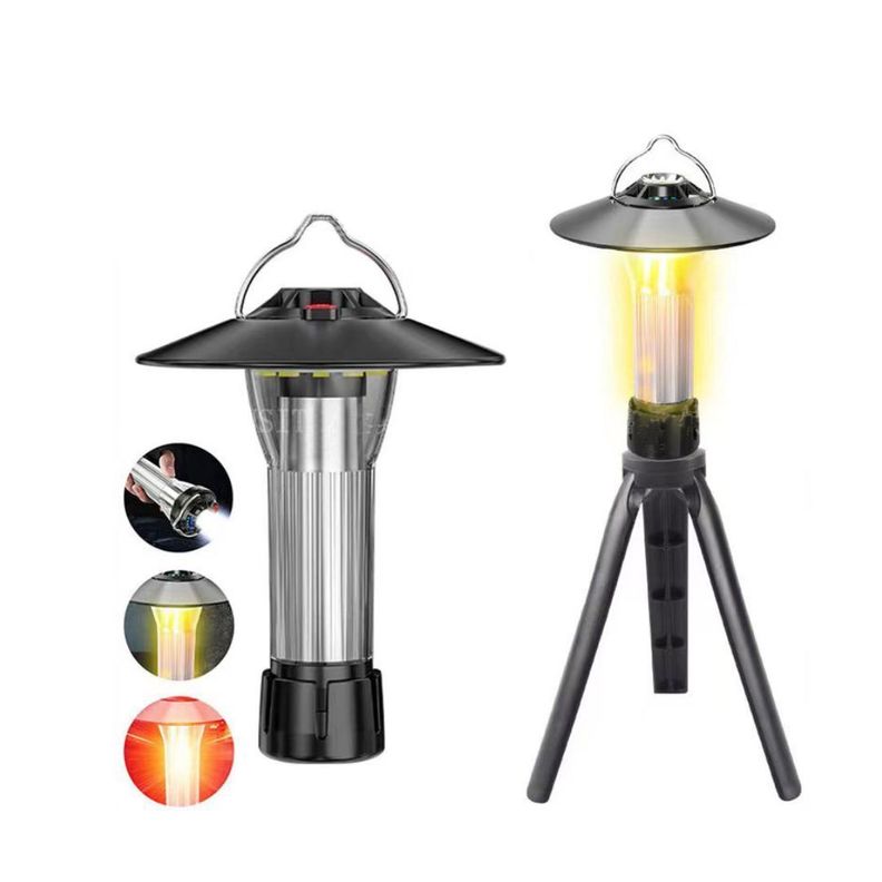 Linterna Lámpara  Led Camping 3 Modos de Uso Recargable USB-0